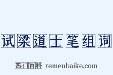试梁道士笔组词是什么意思的图片